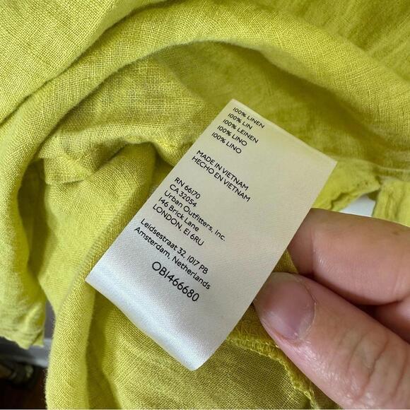 Pilcro Linen Surf Buttondown - Yellow - Large - Picture 8 of 10